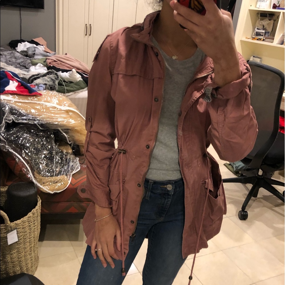 Light pink raincoat/ poncho feel